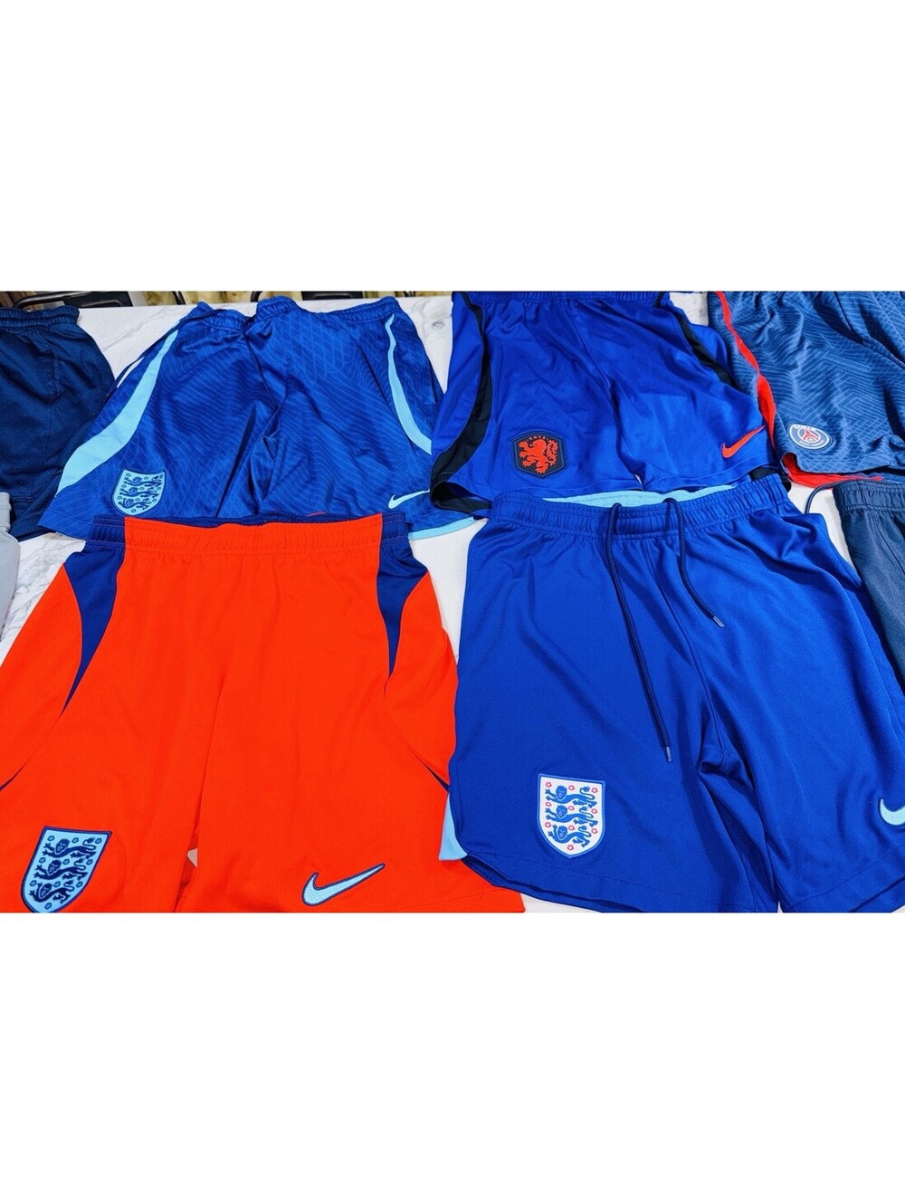 Nike Soccer Shorts Lot of 11 Mens S/M England PSG Netherlands Tottenham
